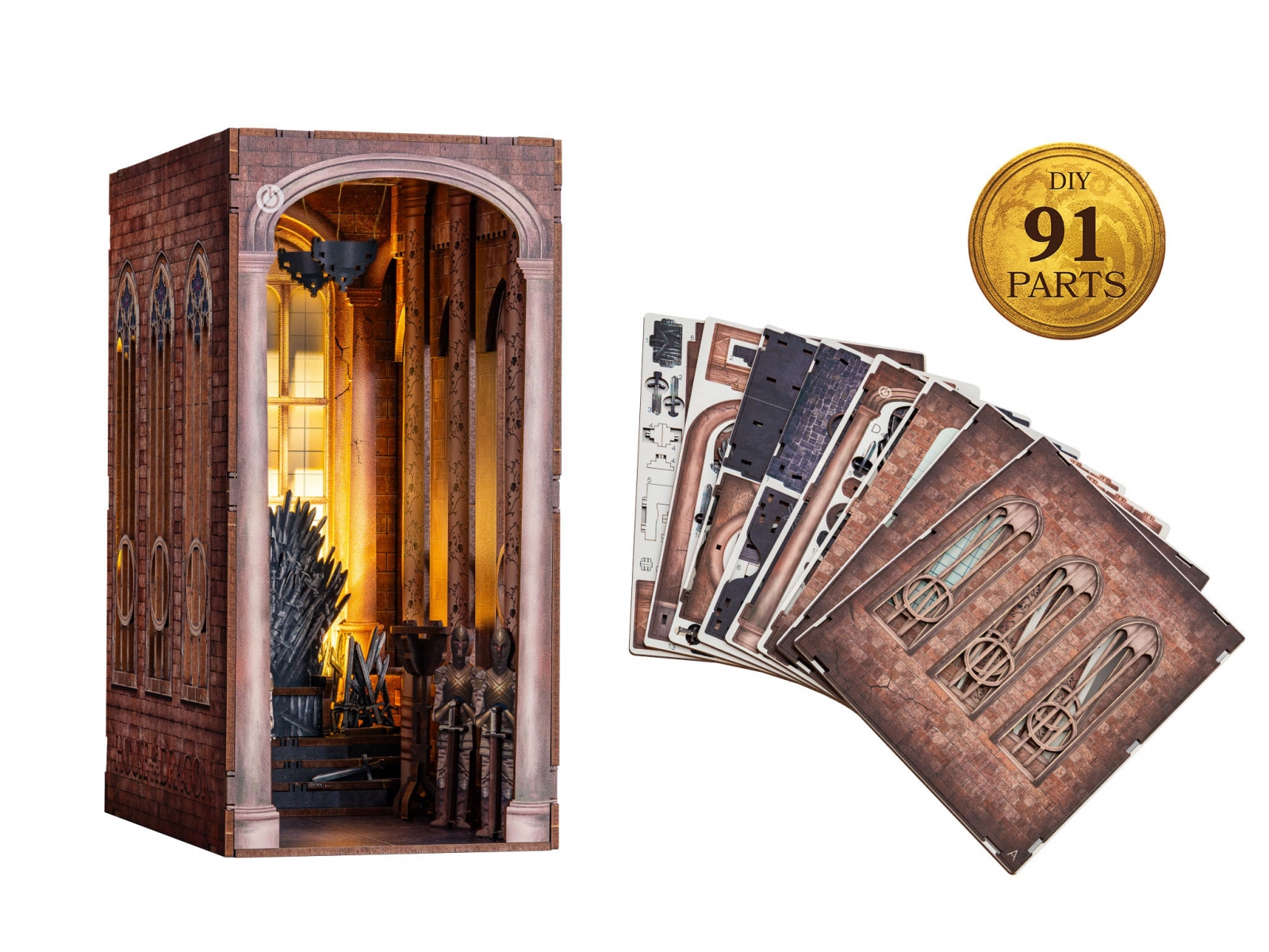 Assembly model with LED light, Revell, House of the Dragon, Iron Throne, Small Worlds for assembly, 91 parts