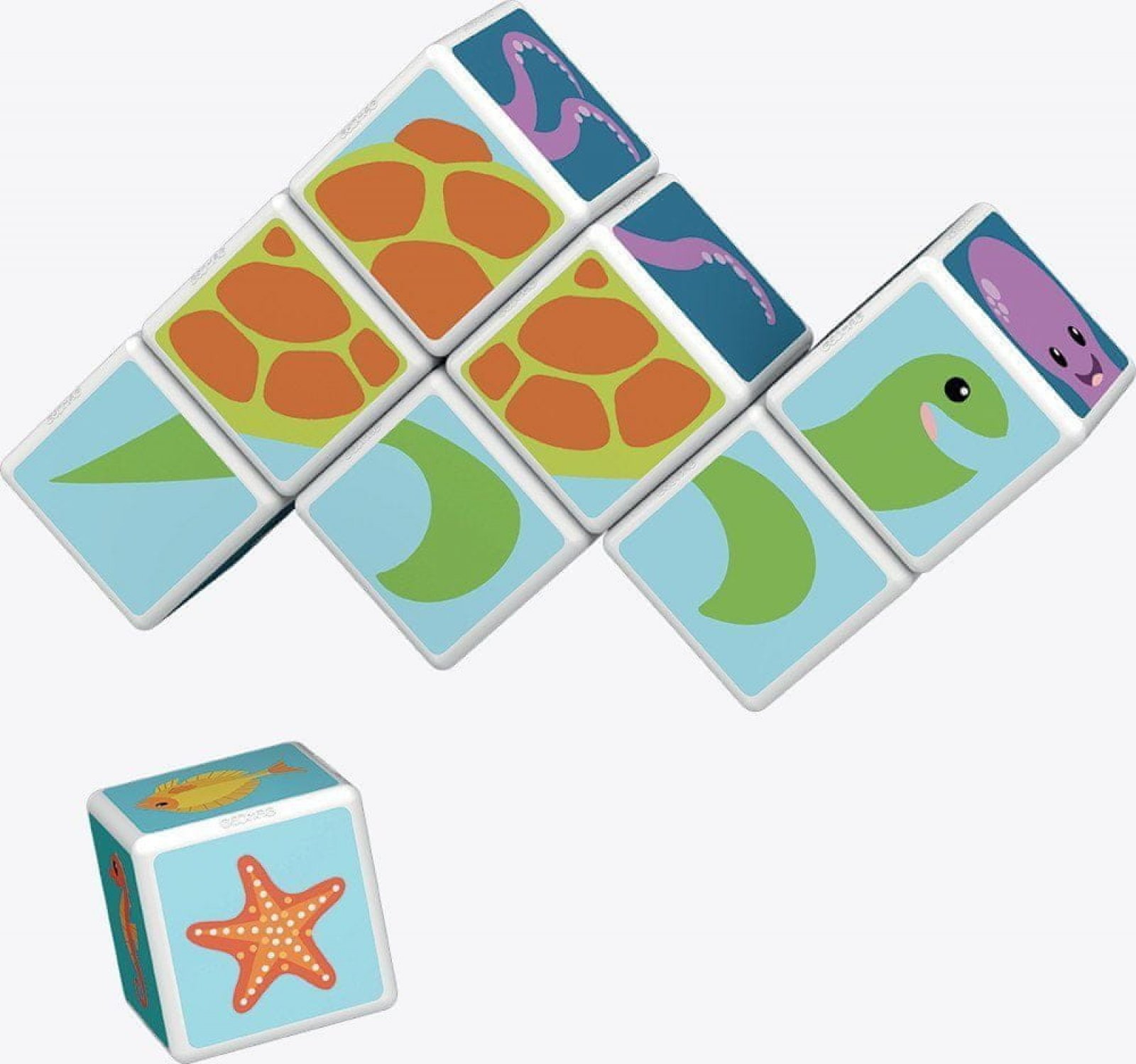 Магнитен конструктор Magicube, Морски животни и карти 146, 11 части