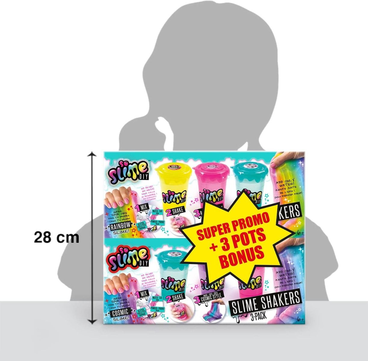 Творчески комплект, Canal Toys, Слайм, 3 цвята + 3 бонус
