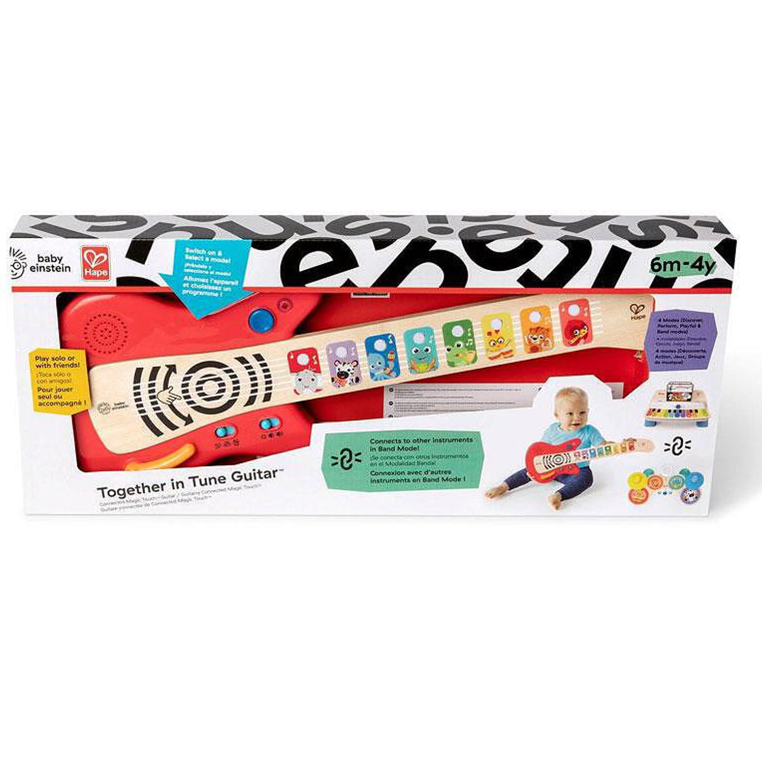 Дървена Сензорна китара Червена