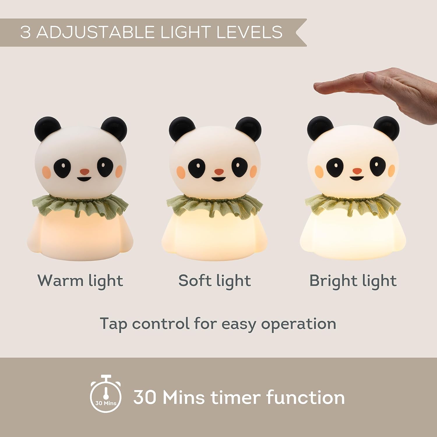 Night lamp, Taf Toys, Little Panda 11 x 8.8 x 14.5 cm
