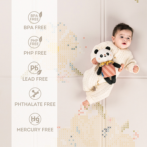 Бебешка подложка от пяна, Taf Toys, Fold ′n Play, Цветя