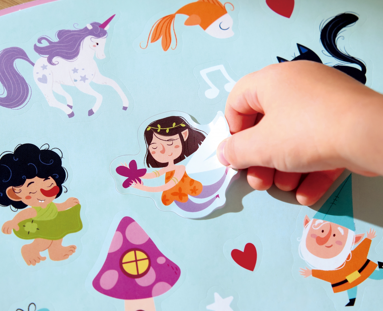 Творчески комплект, Hape, Книжка за апликации с фолио, Феи