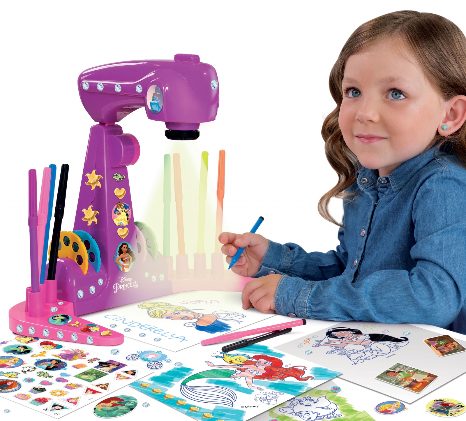 Creative set, Lisciani, Drawing projector, Princesses