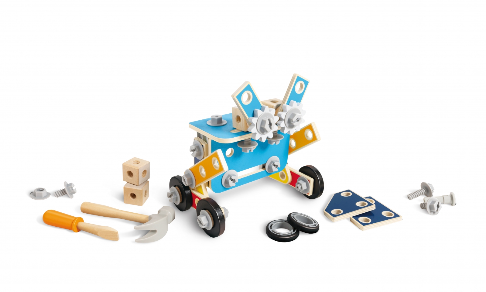 Wooden tool box, Hape, 83 pieces