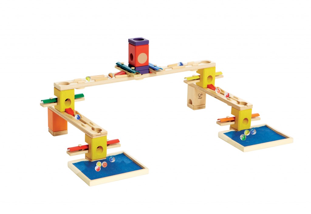 Комплект дървена писта, Hape Quadrilla, Музикално спускане, 77 части