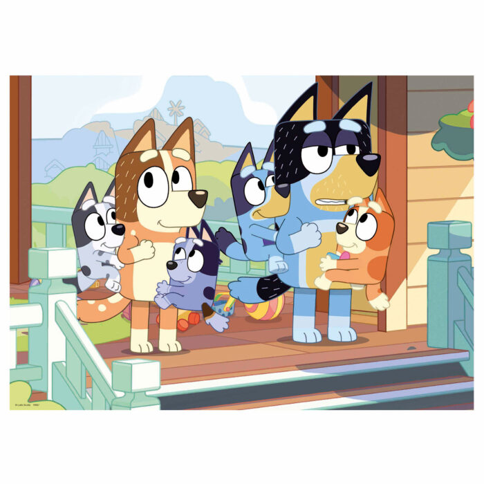 Дървен пъзел Bluey, 100 части