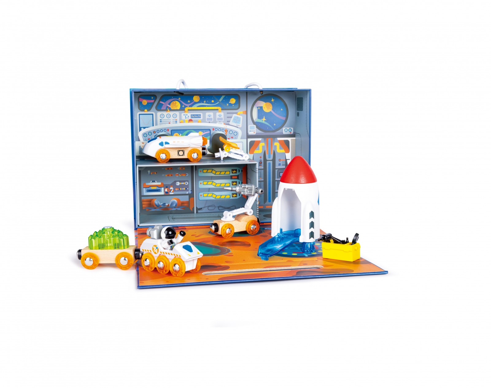 Комплект за игра, Hape, Космическо приключение, 15 части