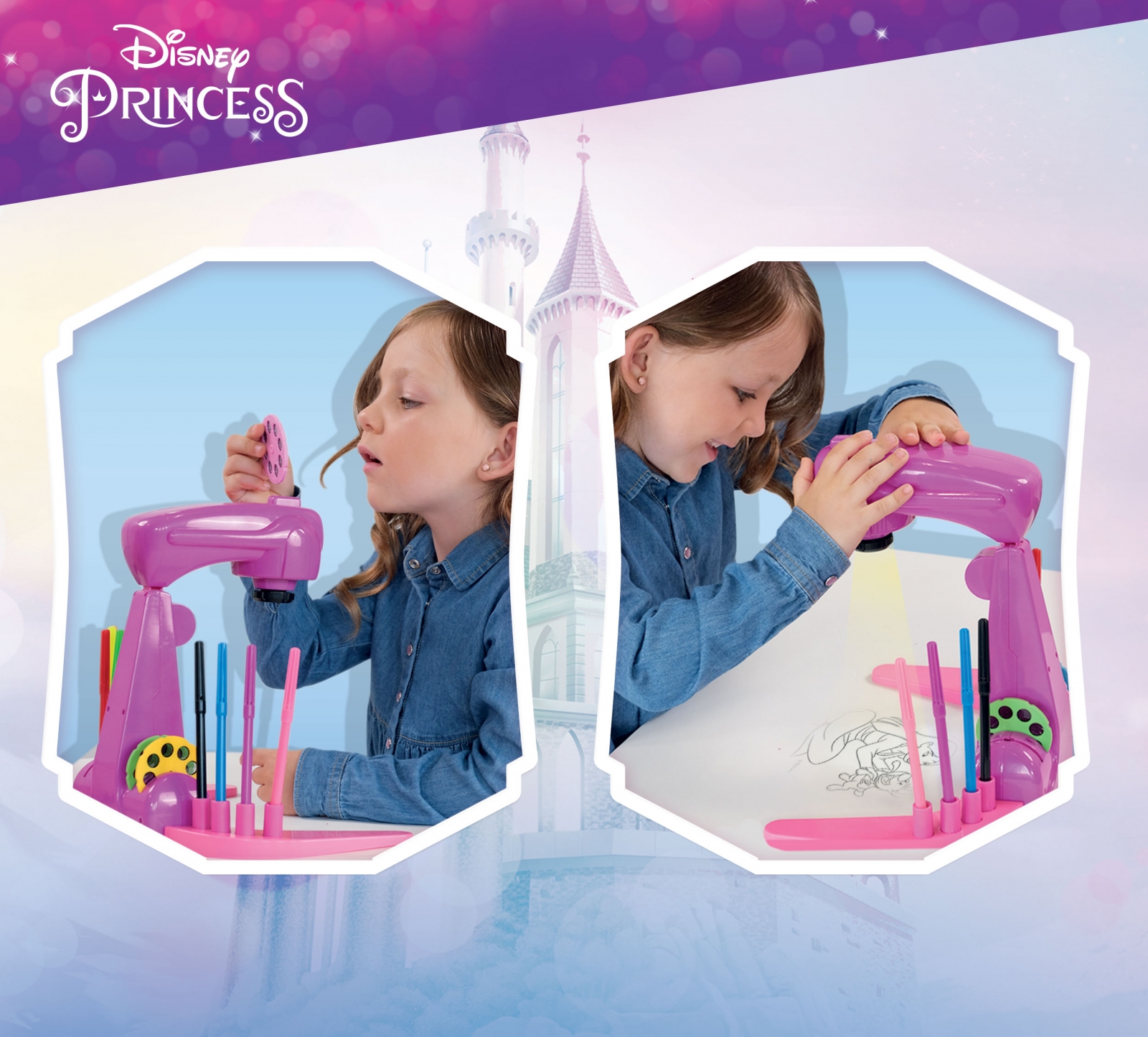 Creative set, Lisciani, Drawing projector, Princesses