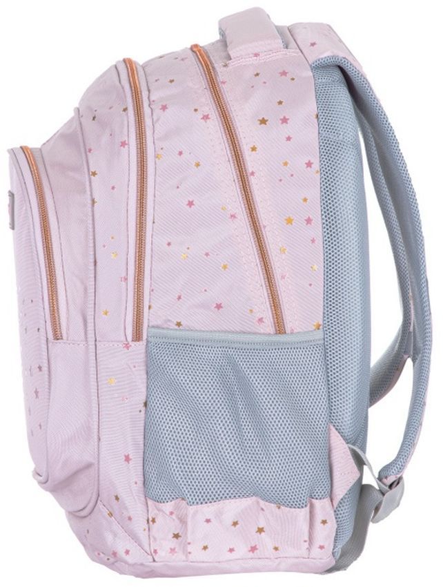 School backpack, Head, Rose gold, 39x28x15cm