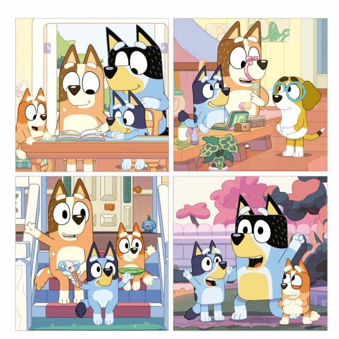 Прогресивен пъзел Bluey в куфарче, 12-16-20-25 части