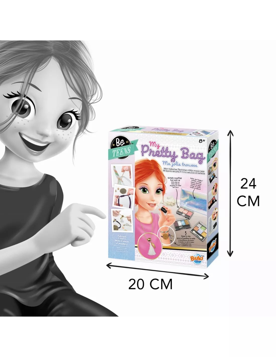 Creative kit DIY jewelry and makeup with shadows, 27 pieces