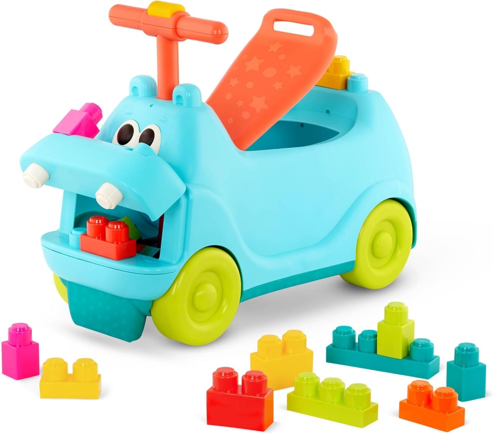 Push car with sound, light and constructor, Battat, Hippo