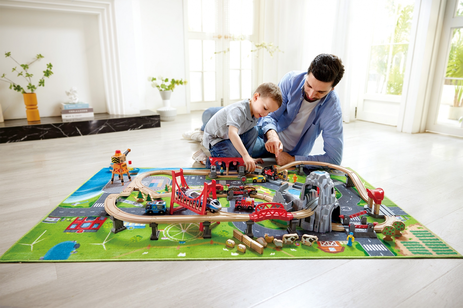 Килимче за игра, Hape, Светът на влаковете