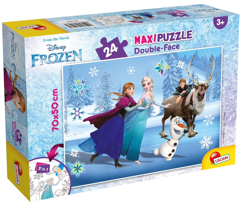 Puzzle, Lisciani, Frozen, Double-sided puzzle 24 pieces