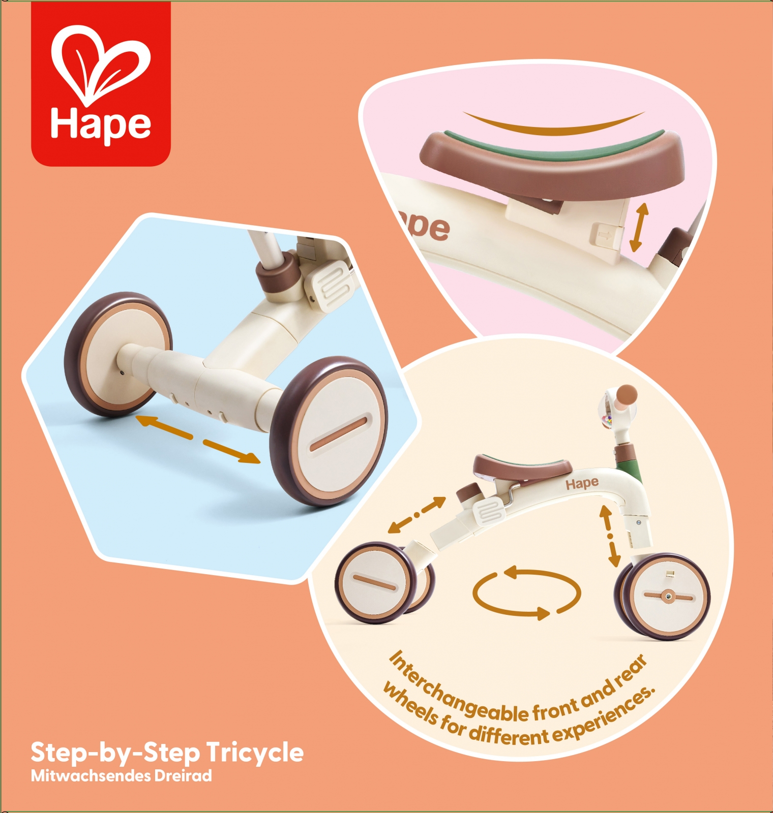 Wooden balance wheel, Hape, Step by Step