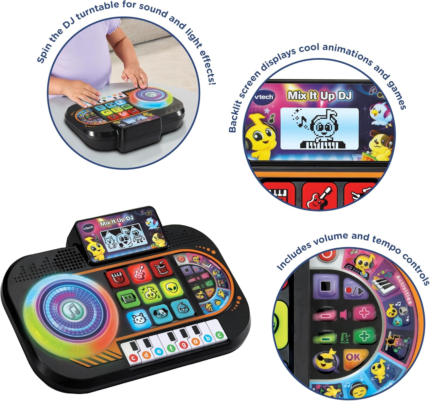 Interactive toy, Vtech, DJ Console, Black