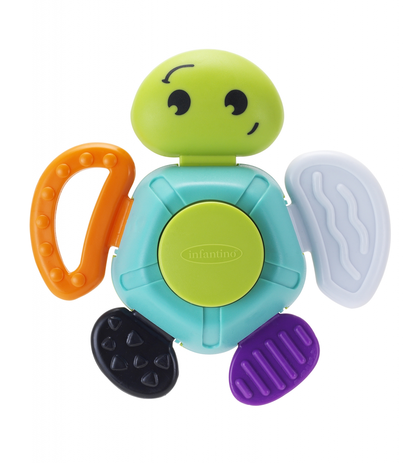 Сензорна бебешка дрънкалка, Infantino, Костенурка