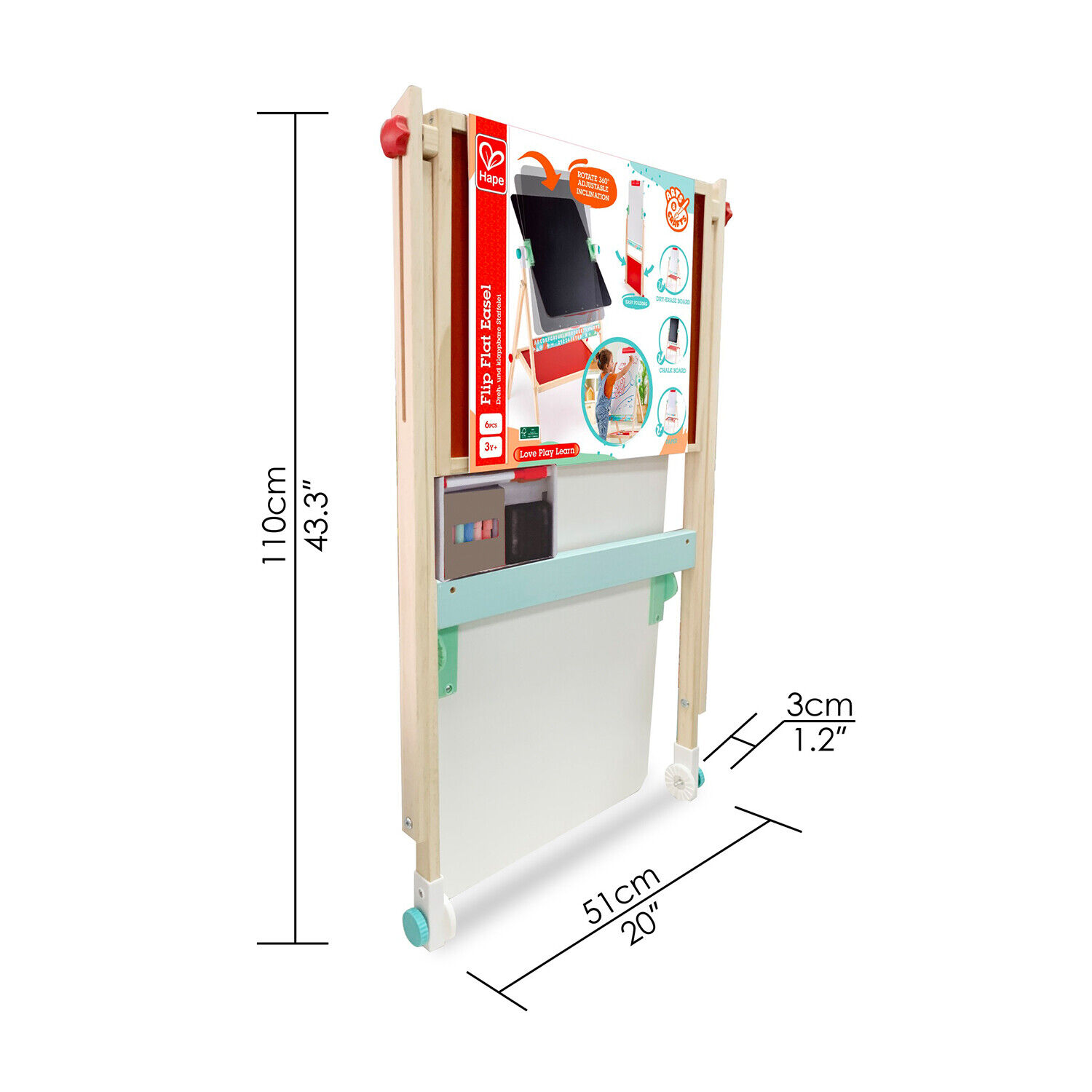 Folding double sided board, Hape