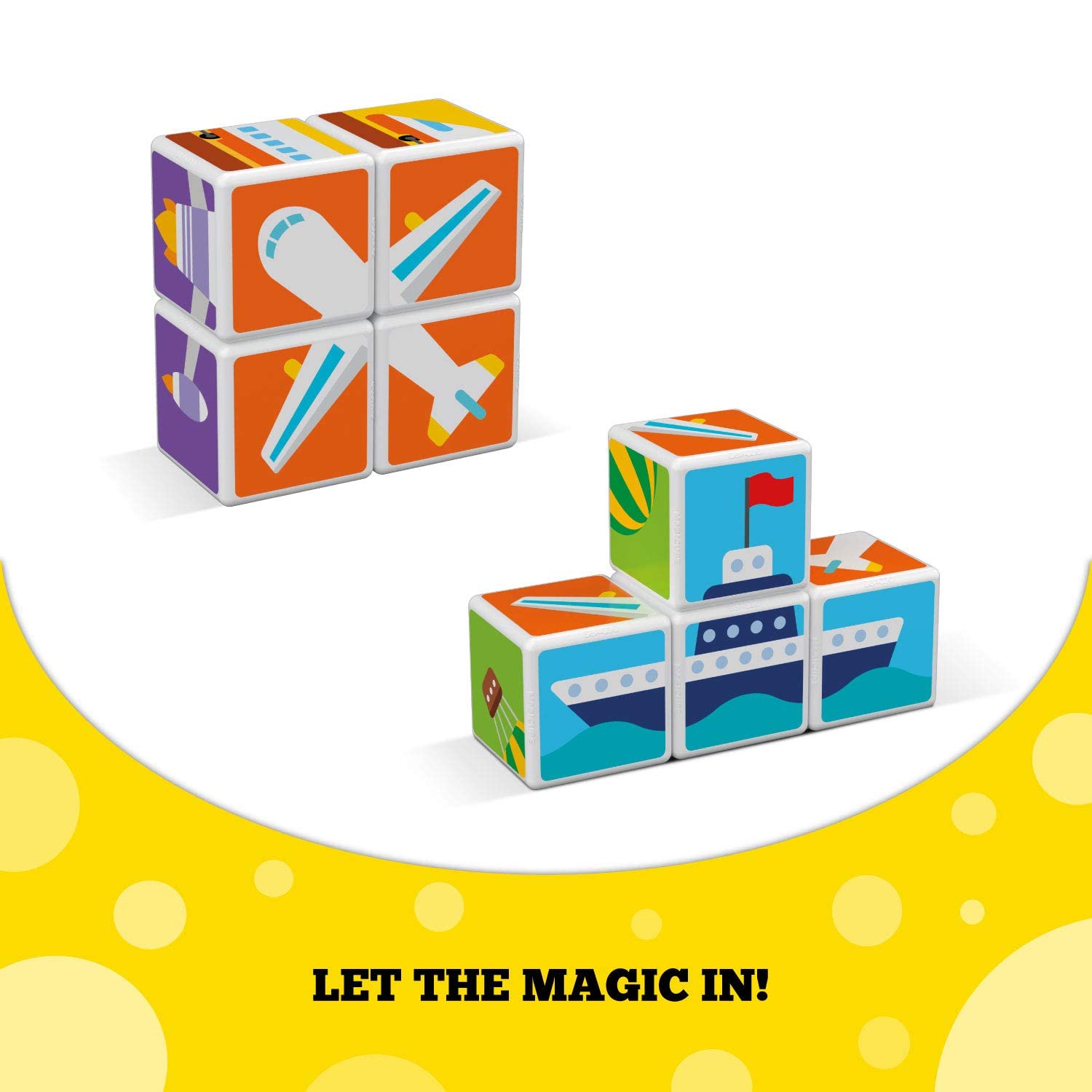Магнитен конструктор Magicube, Превозни средства и карти 131, 11 части