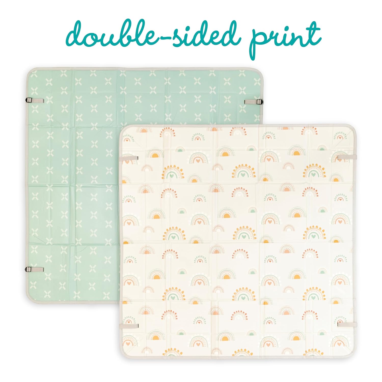 Foldable soft foam mat, Infantino, Rainbow, 147 x 147 cm