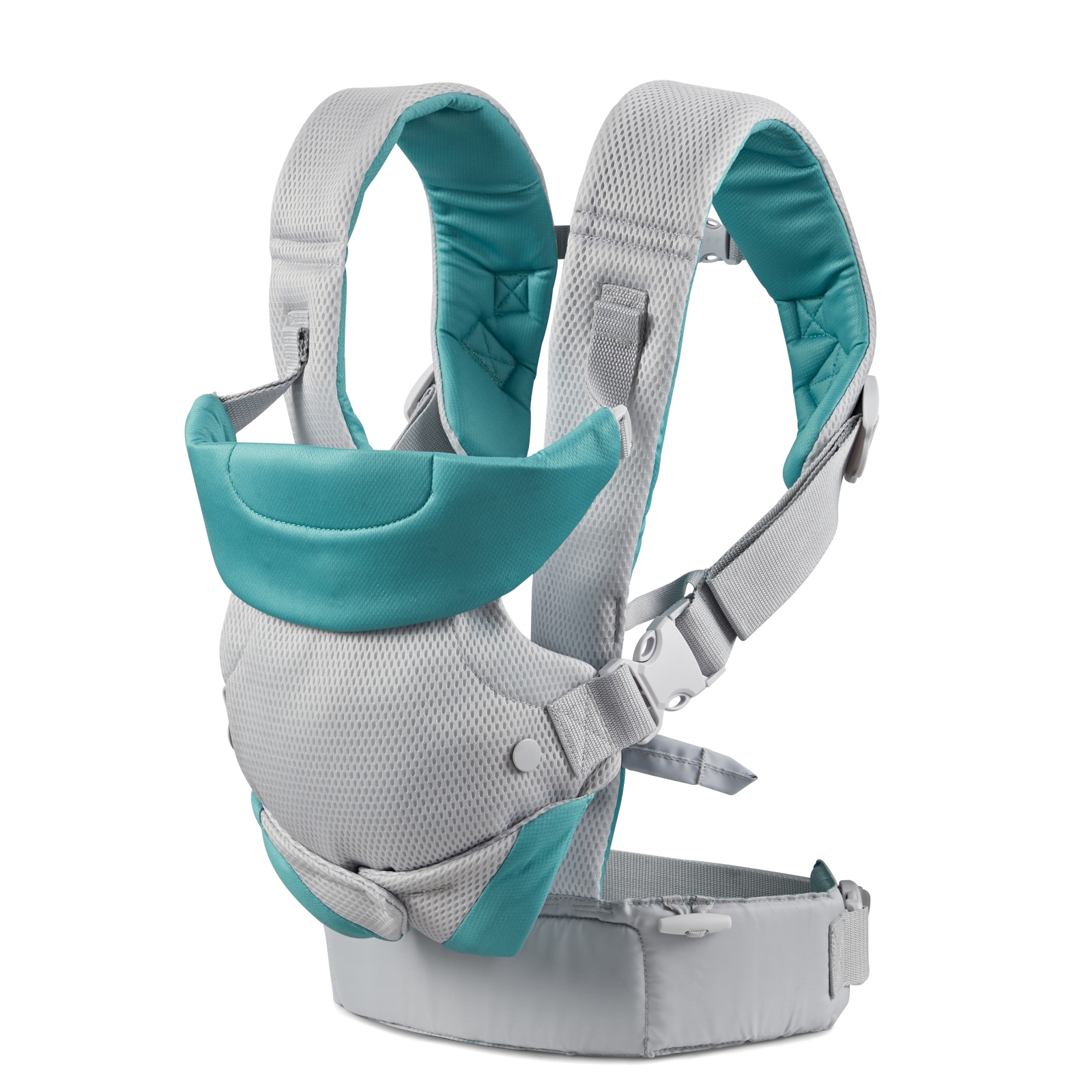 Ergonomic baby carrier, Infantino, Flip 4 in 1, With breathable fabric, Light gray, from 3.6 to 14.5 kg.