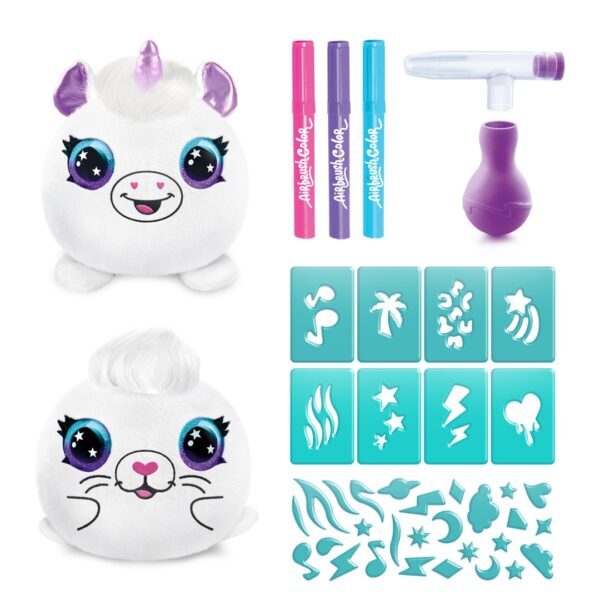 Творчески комплект, Canal Toys, Мини плюшена играчка за оцветяване, 10 см, 2 броя