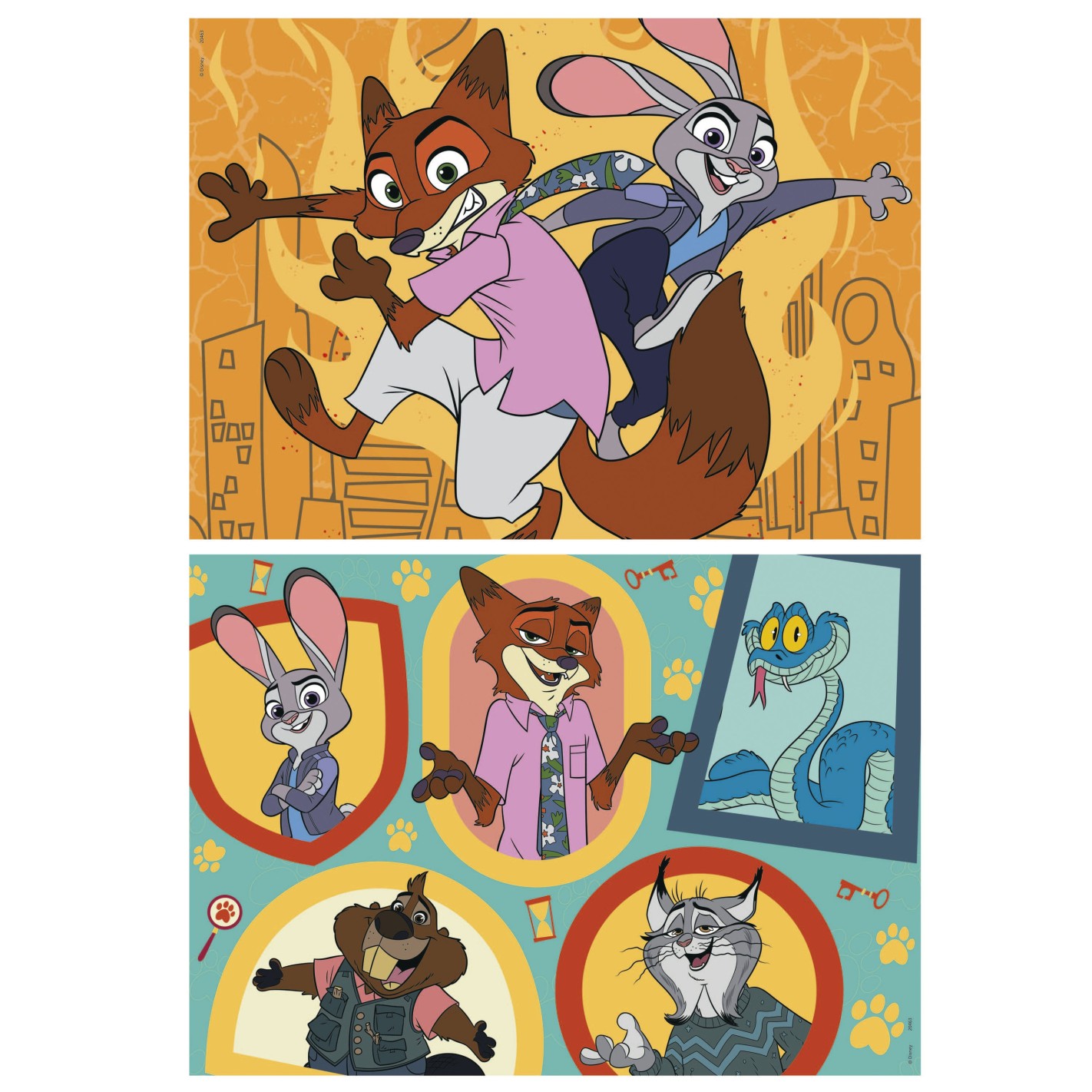 Puzzle, Educa, Zootopia, 2 in 1, 2 x 48 pieces