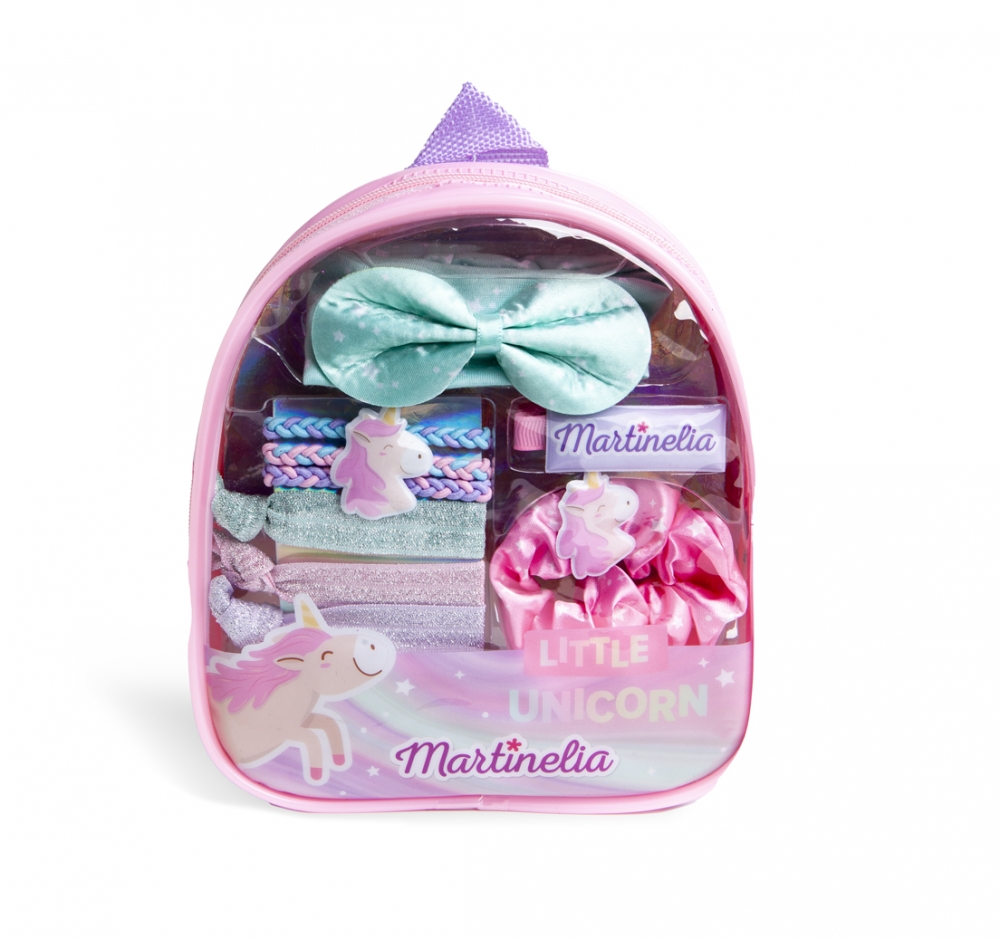 Комплект аксесоари за коса в чантичка Little Unicorn, 6 части