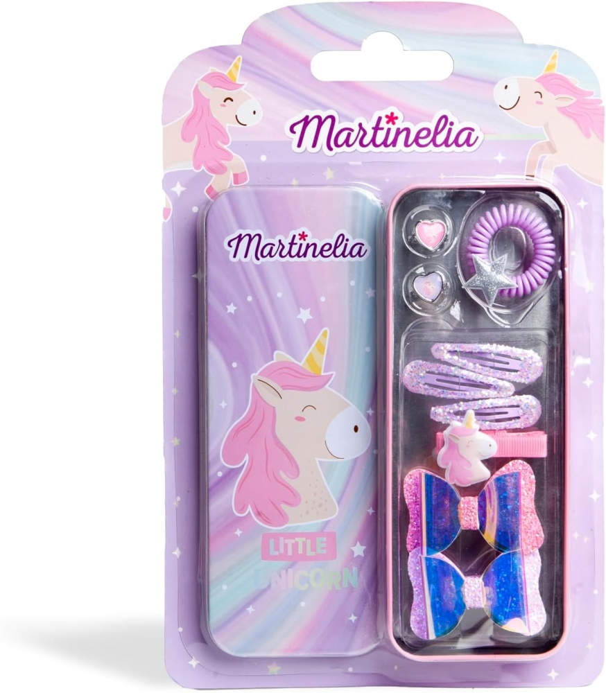 Комплект аксесоари за коса Еднорог, 10 части