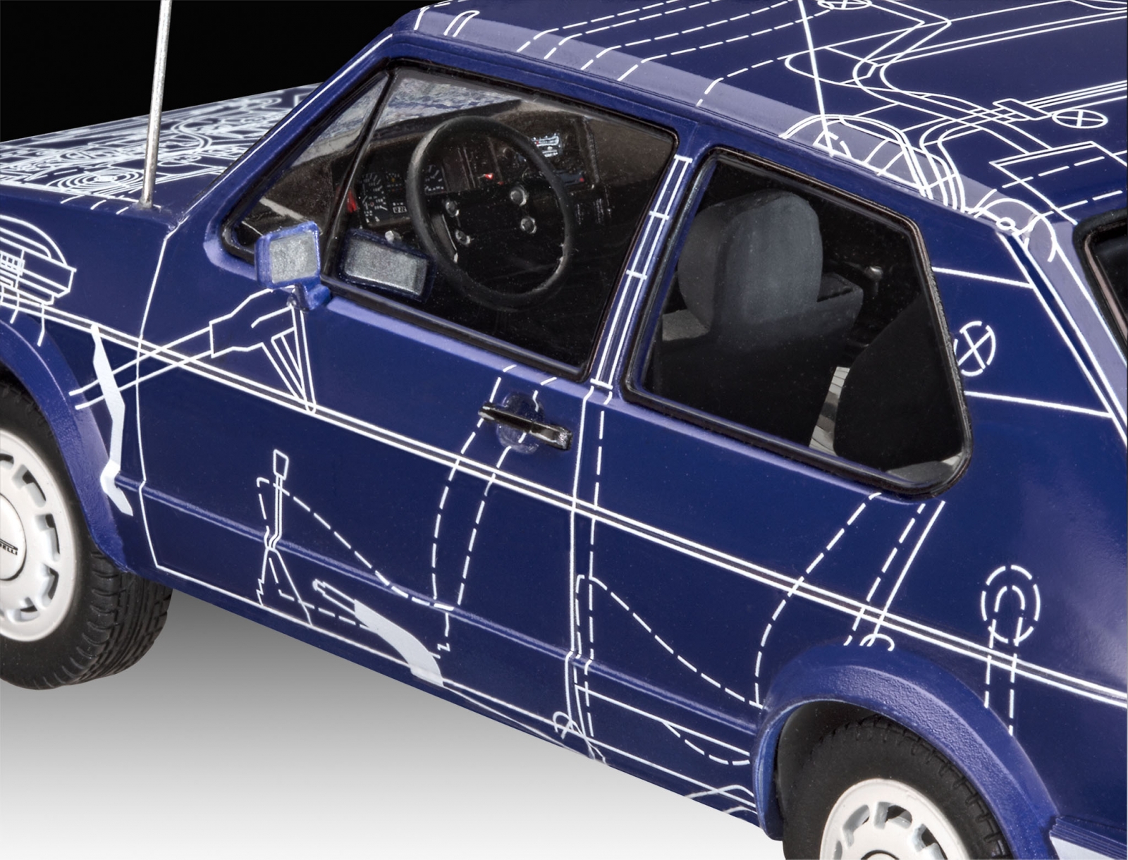 Комплект сглобяем модел VW Golf GTI, 118 части