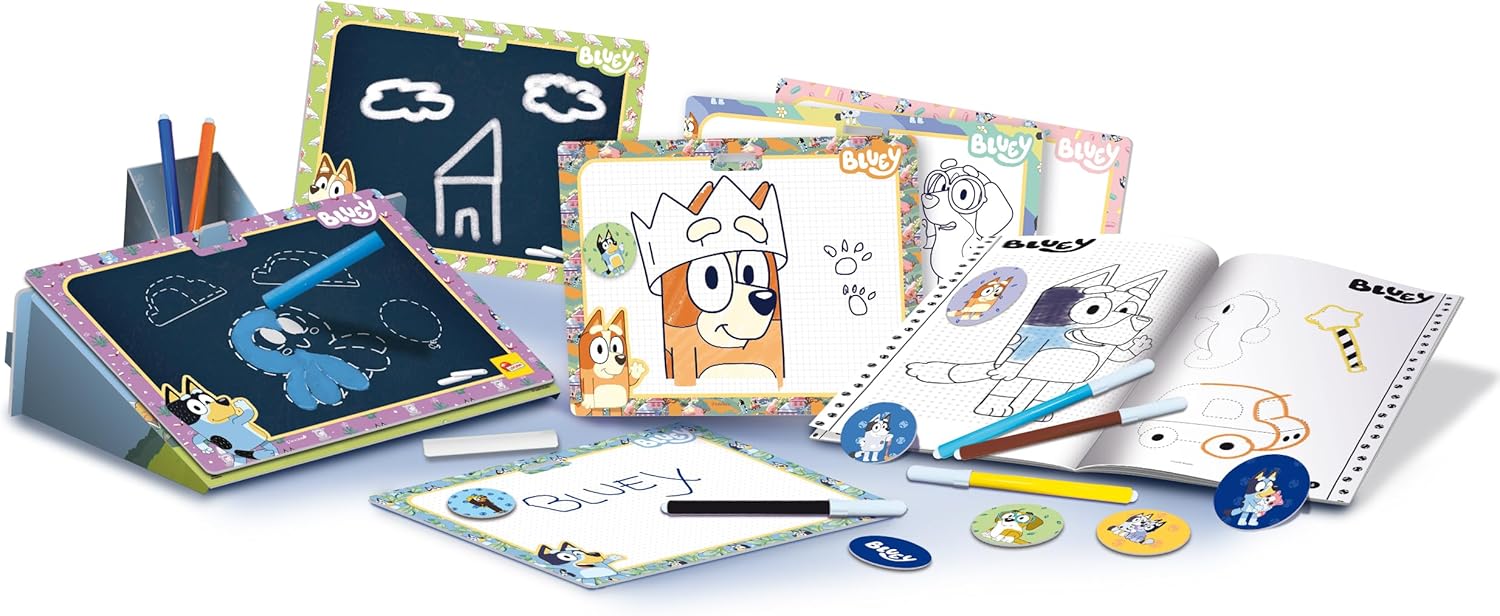 Creative set, Lisciani, Bluey, 2 in 1 backpack with drawing set