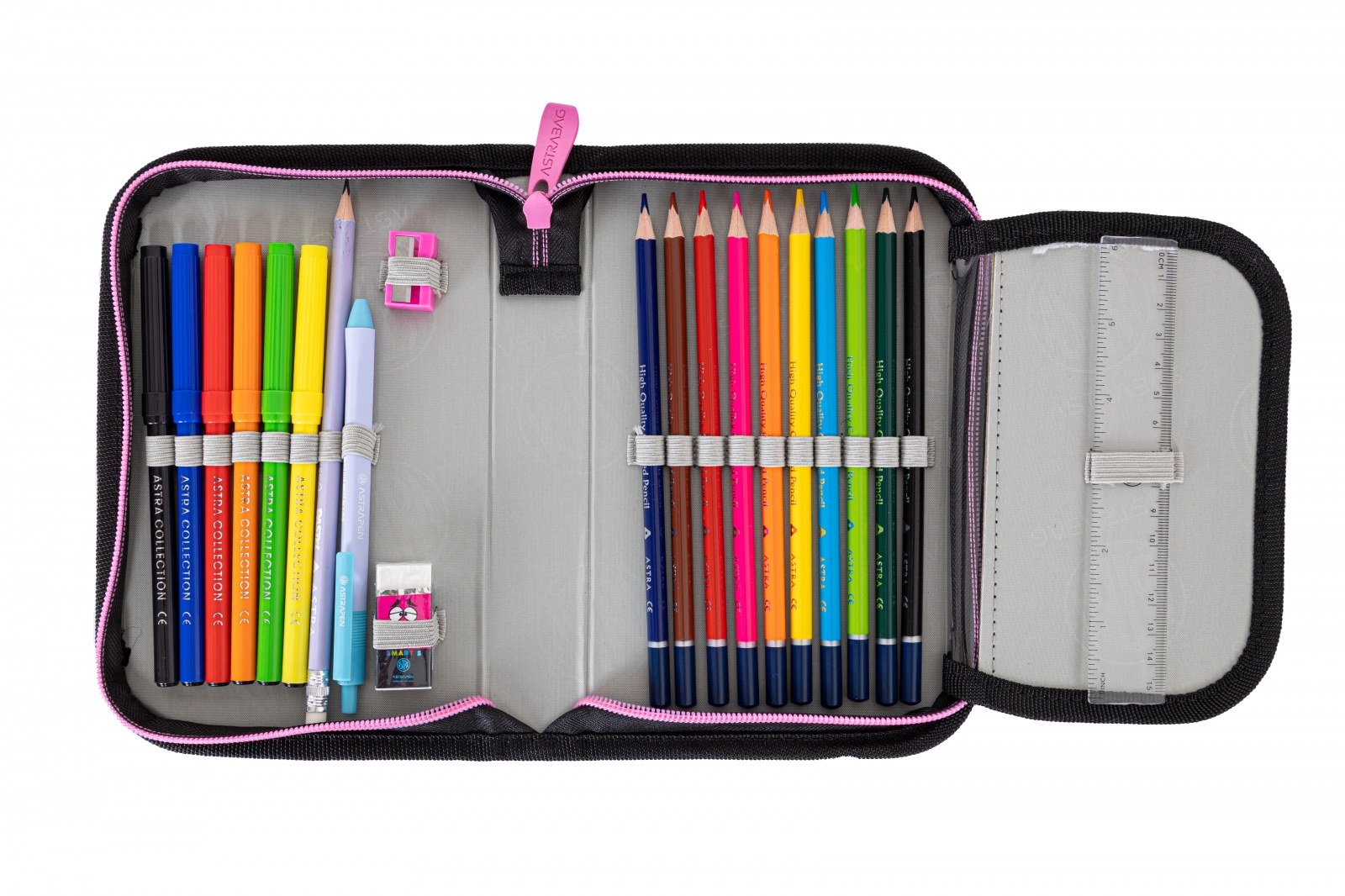 Single vanity case with accessories ASTRABAG Pandi, AC11, 20 x 14 x 3.5 cm