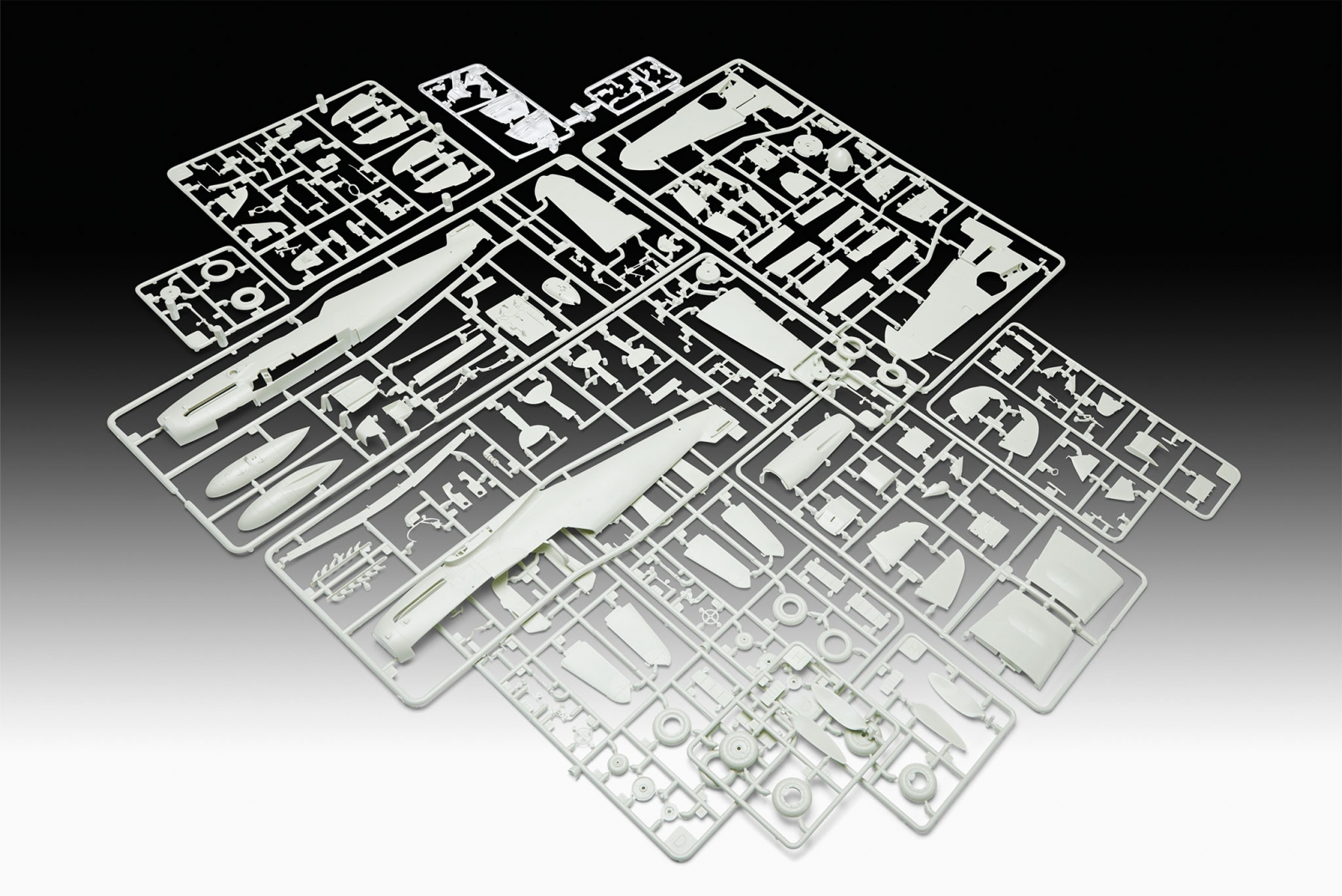 Сглобяем модел, Revell, Самолет, Messerschmitt Bf109G-10 Erla, 147 части