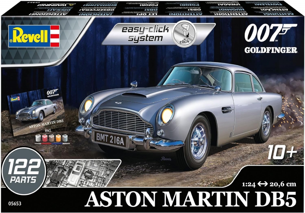Комплект модел за сглобяване Aston Martin DB5, James Bond 007 Goldfinger, 122 части