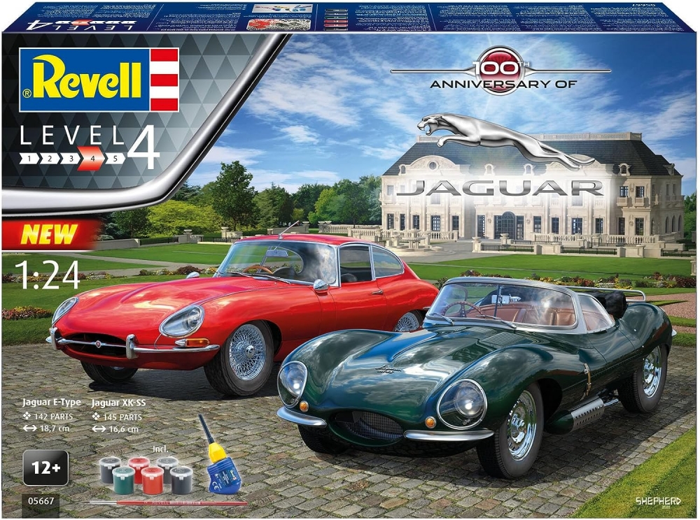 Комплект сглобяеми модели 100 години Jaguar, 2 броя