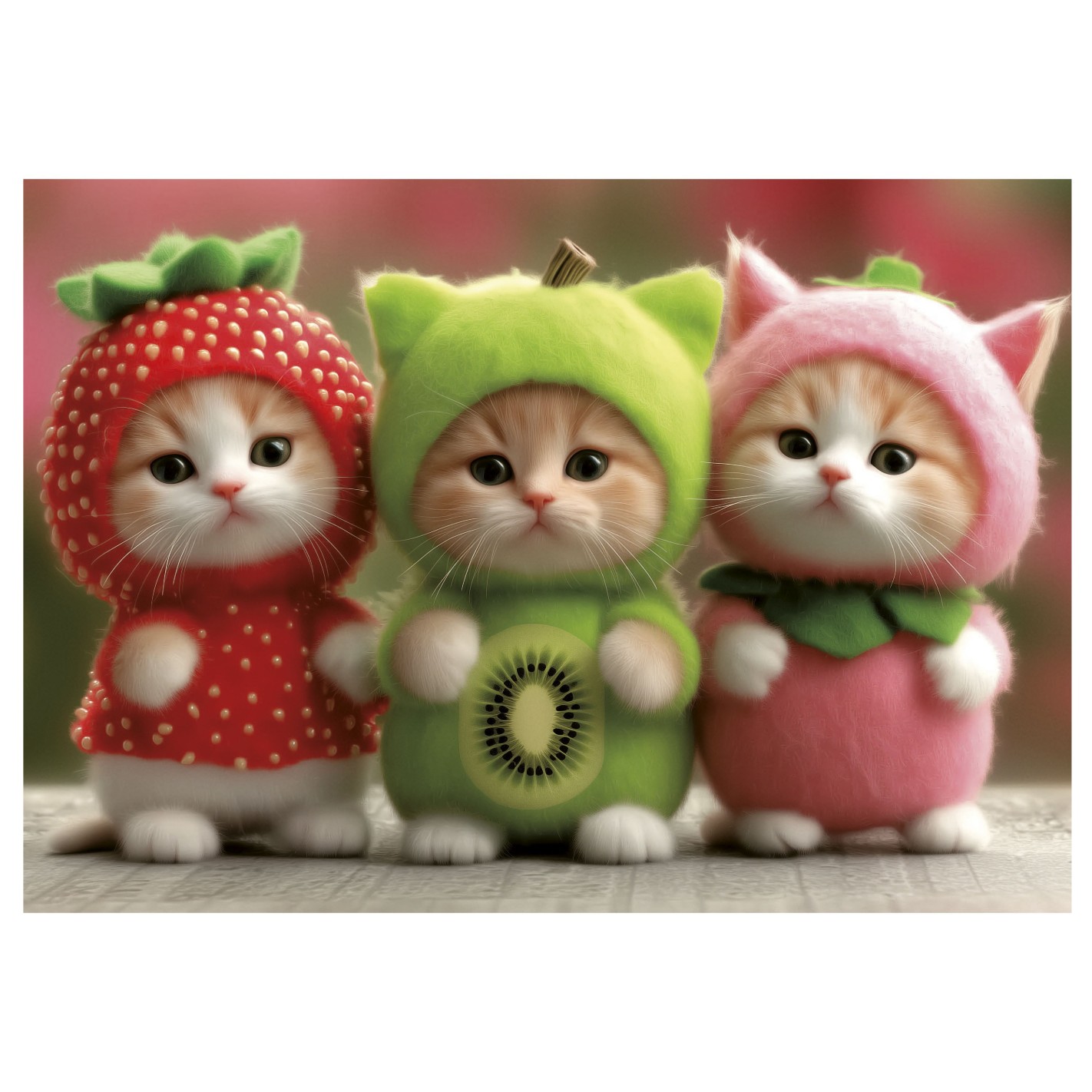 Puzzle, Educa, Fruit Kittens, 200 pieces