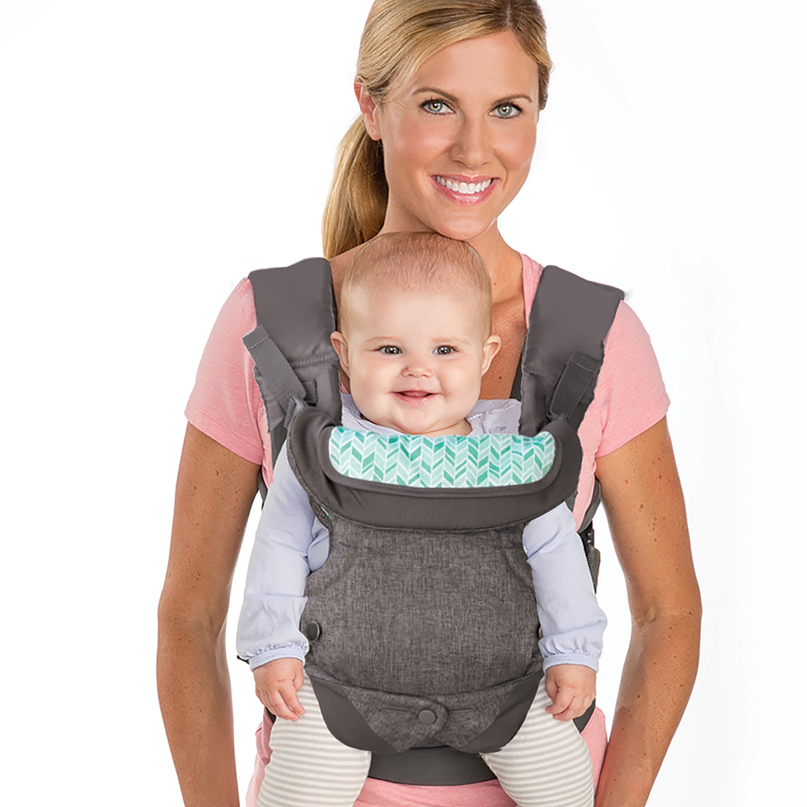 Ergonomic baby carrier, Infantino, Flip 4 in 1, Gray, from 3.6 to 14.5 kg.