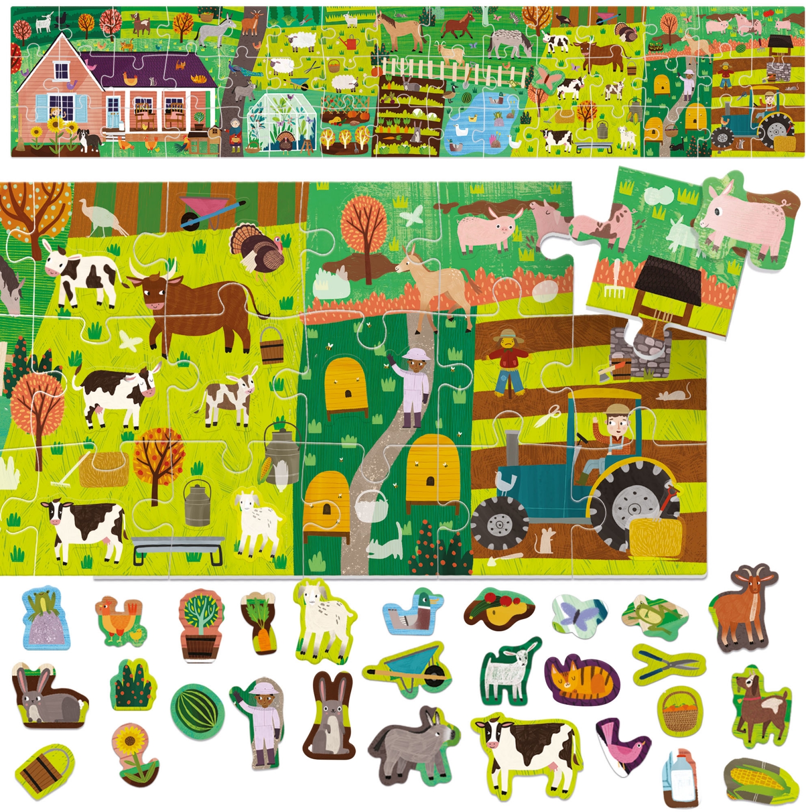 Educational puzzle, Headu, Sticker Farm