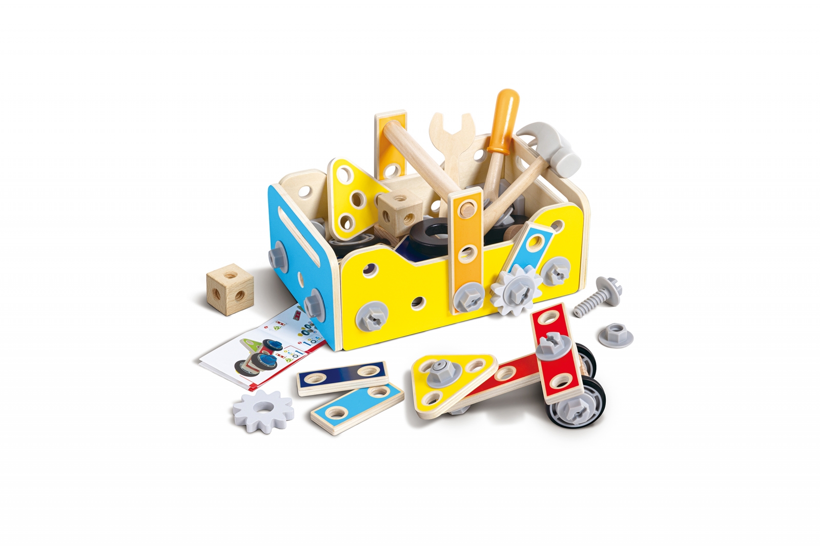 Wooden tool box, Hape, 83 pieces