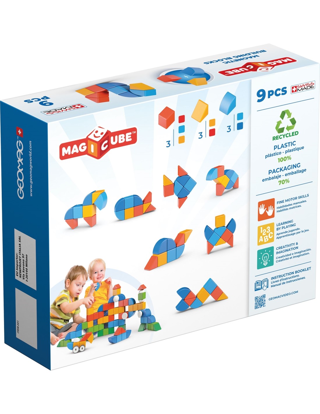 Магнитен конструктор Magicube, Животни, 9 части