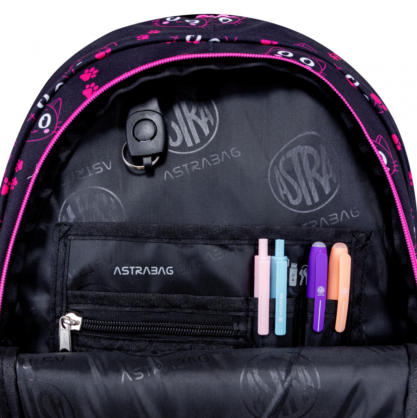 Ученическа раница ASTRABAG Котешки очи, AB300, 42 х 30 х 19 см