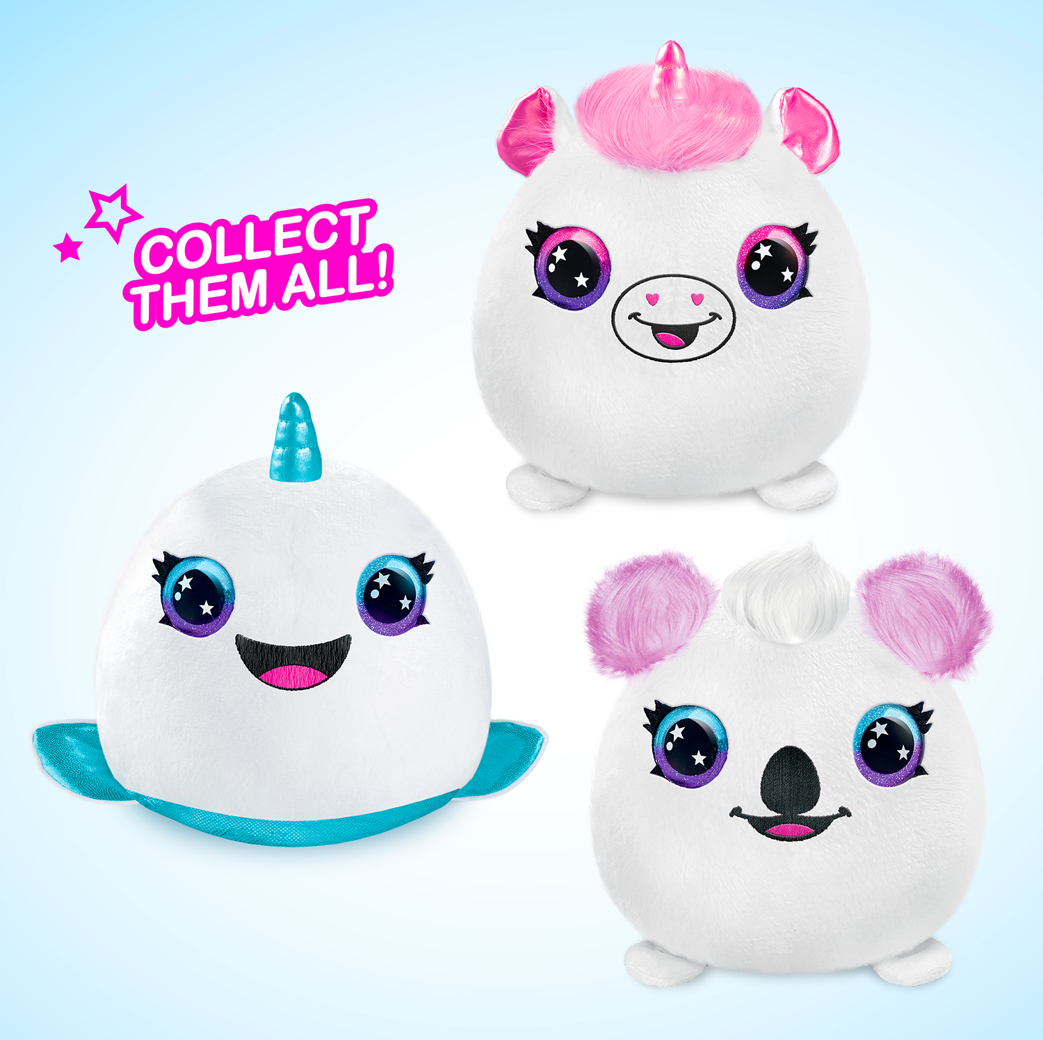 Creative set, Canal Toys, Mini plush toy for coloring, Neon, 15 cm