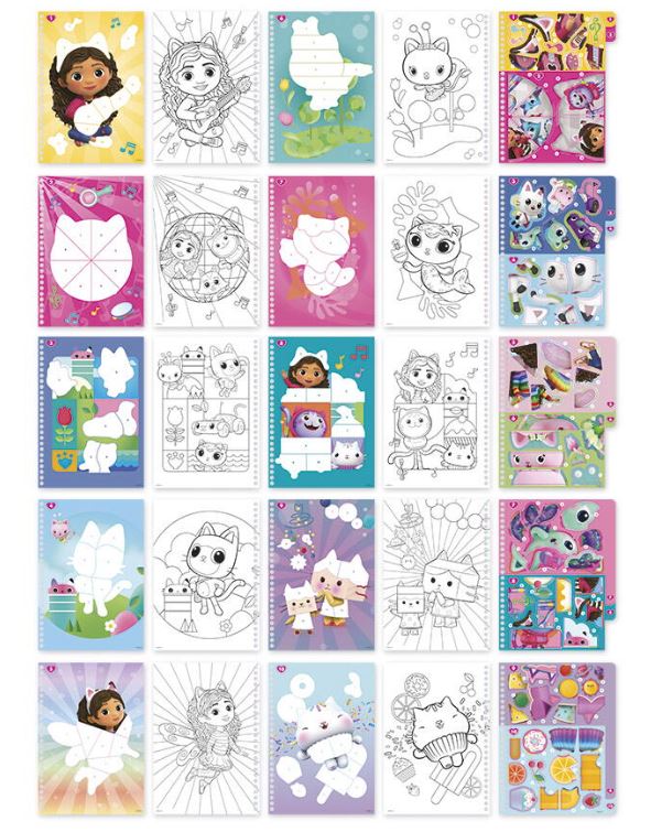 Creative kit, Totum, Gabby′s Dollhouse, Sticker book by numbers