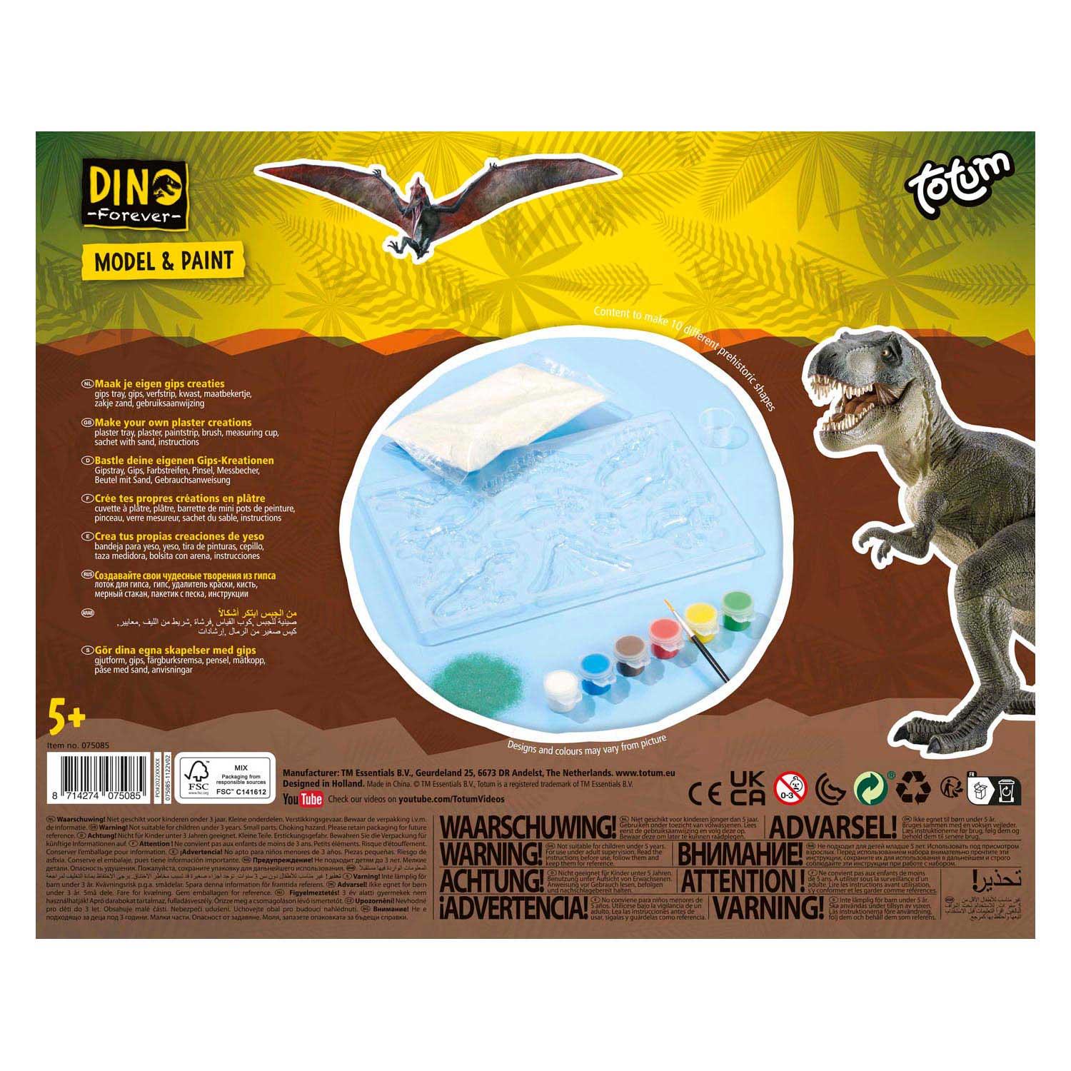 Creative set Totum DIY and paint plaster dinosaurs