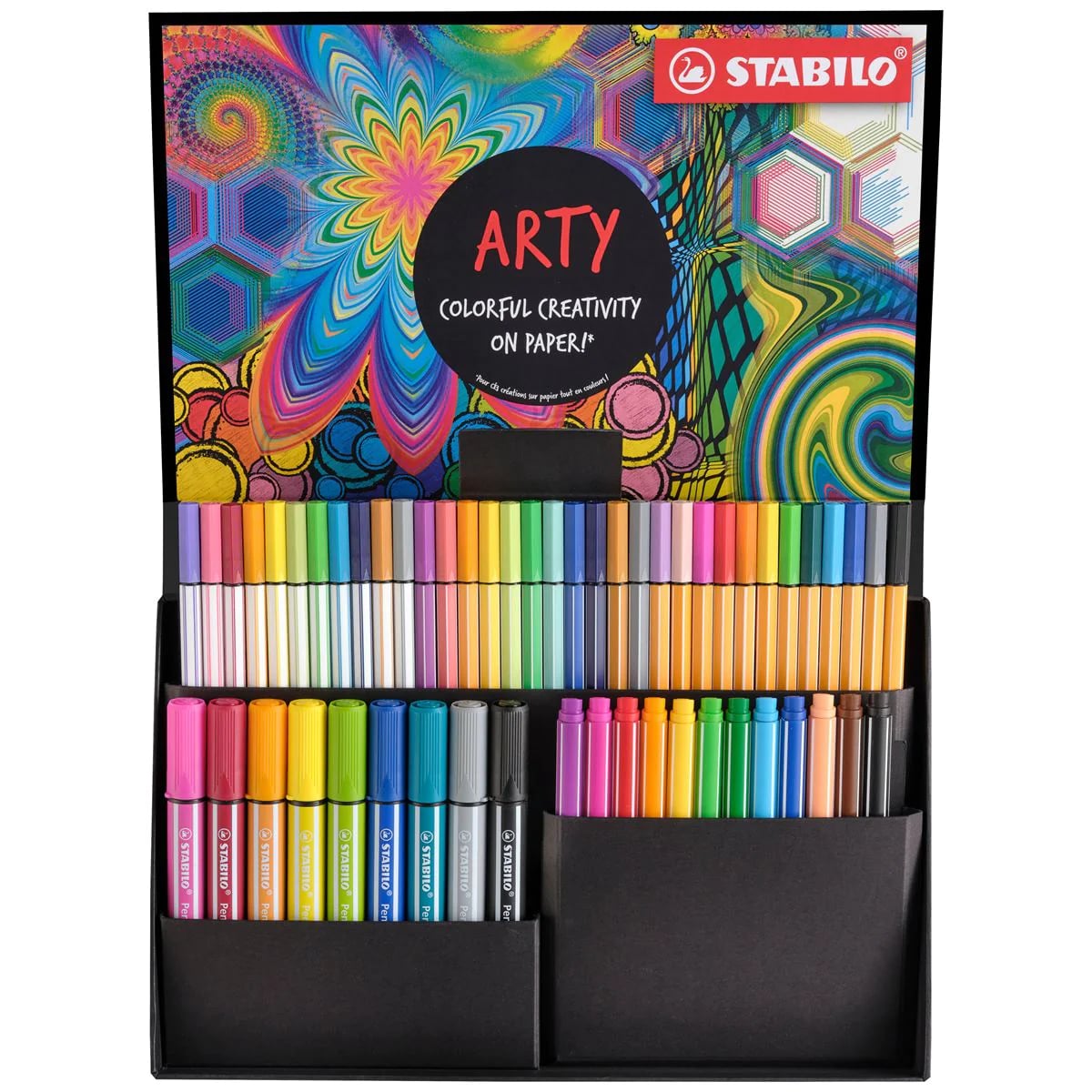 Творчески комплект, Stabilo, Arty Colorful ST77/6-3-20, 55 части