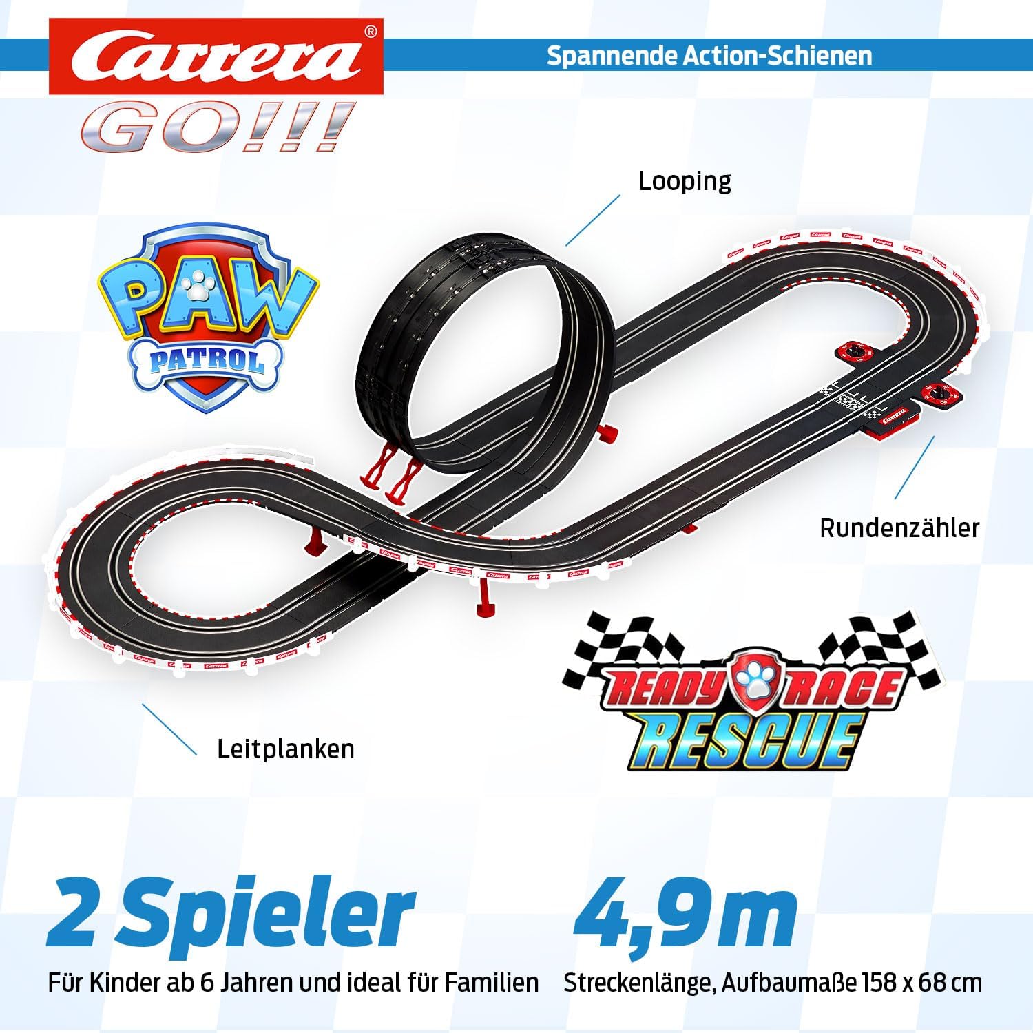 Racetrack, Carrera, Paw Patrow, 4.9m