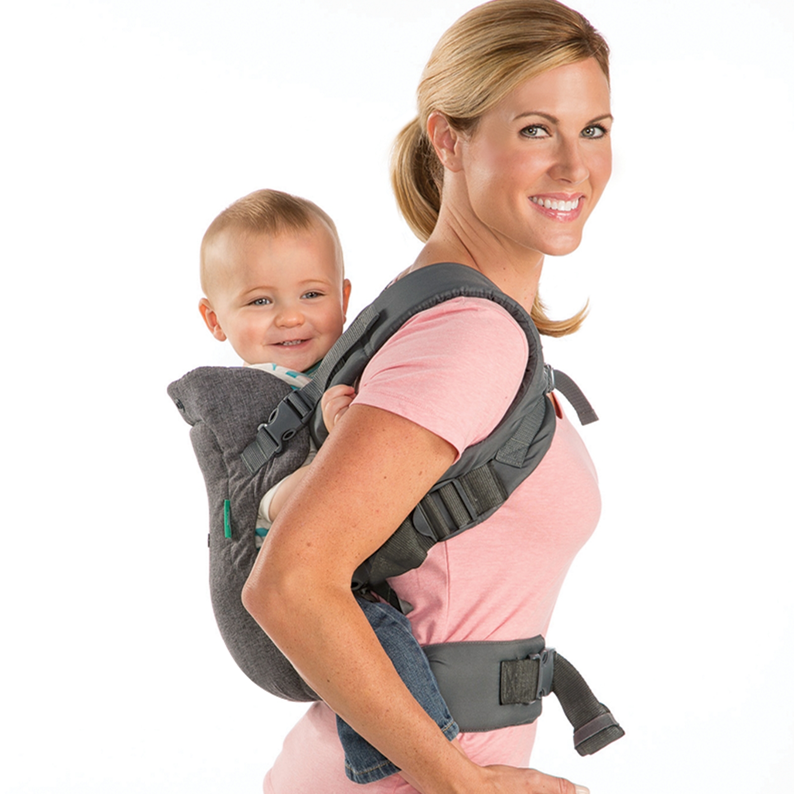 Ergonomic baby carrier, Infantino, Flip 4 in 1, Gray, from 3.6 to 14.5 kg.