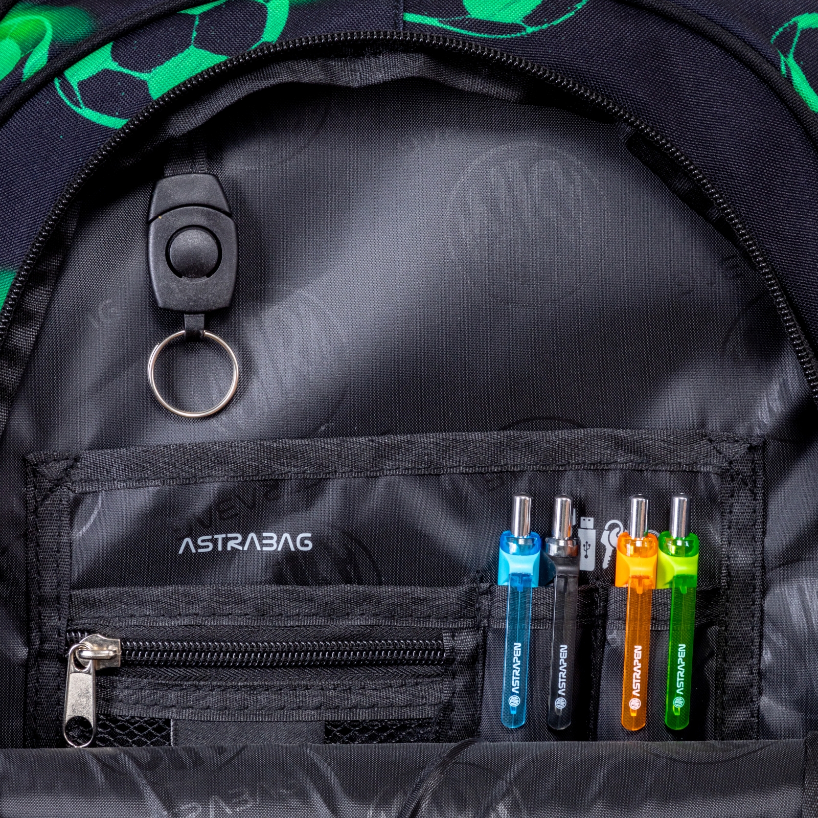 Ученическа раница ASTRABAG Футболна топка Неон, AB300, 42 х 30 х 19 см