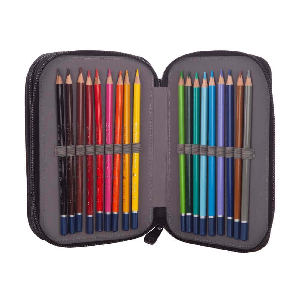 Ученически несесер с аксесоари, Astra, Панда, 20.5x13x6см